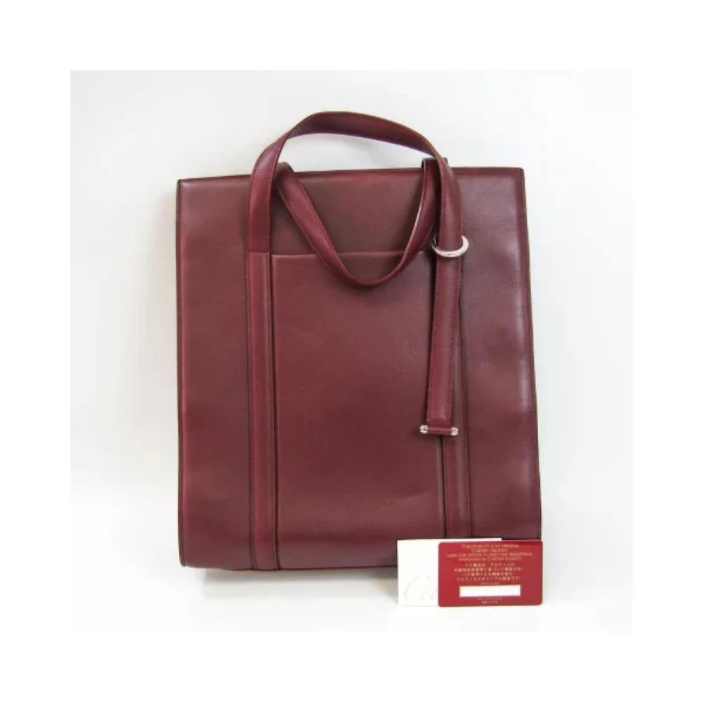Cartier Vintage Pre-owned Leather totes Red Dames