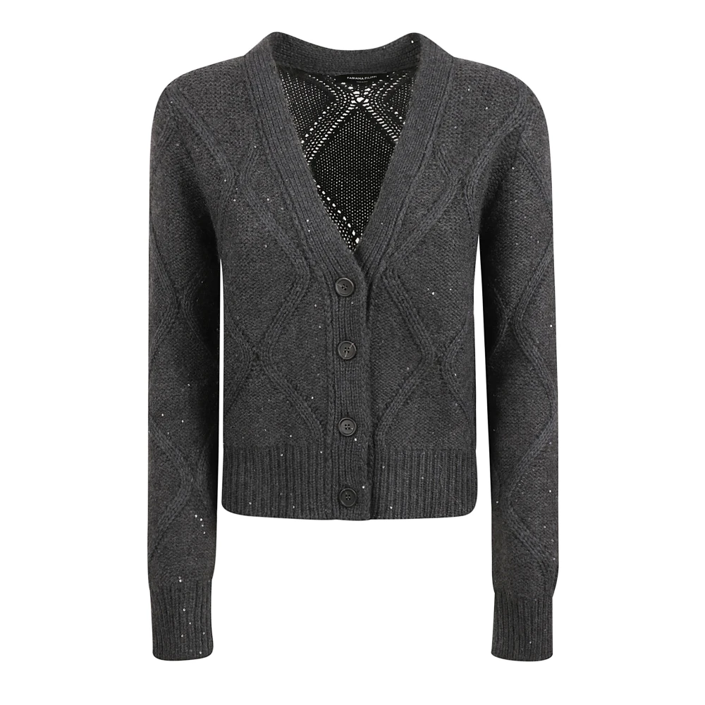 Fabiana Filippi Antraciet Sweater Collectie Gray Dames