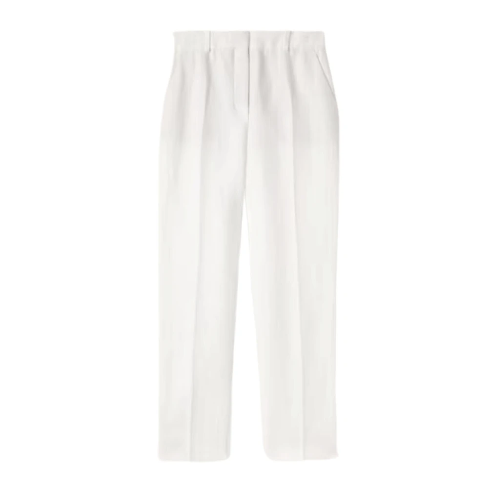 Loro Piana Luchtige Linnen Broek met Achterzakken White Dames