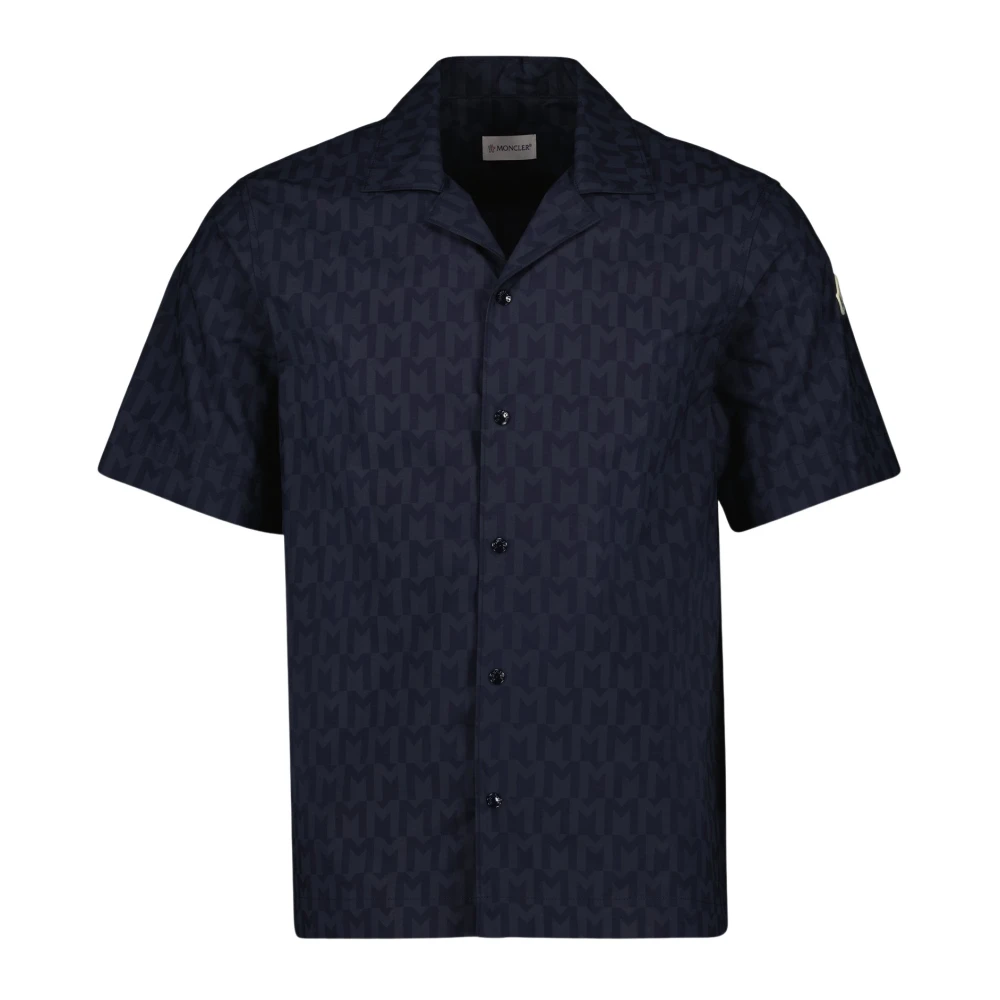 Moncler Korte mouwen shirt Herfst-Winter Collectie Blue Heren