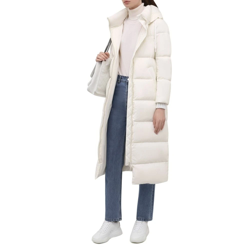Herno Nylon jas met capuchon en rits White Dames