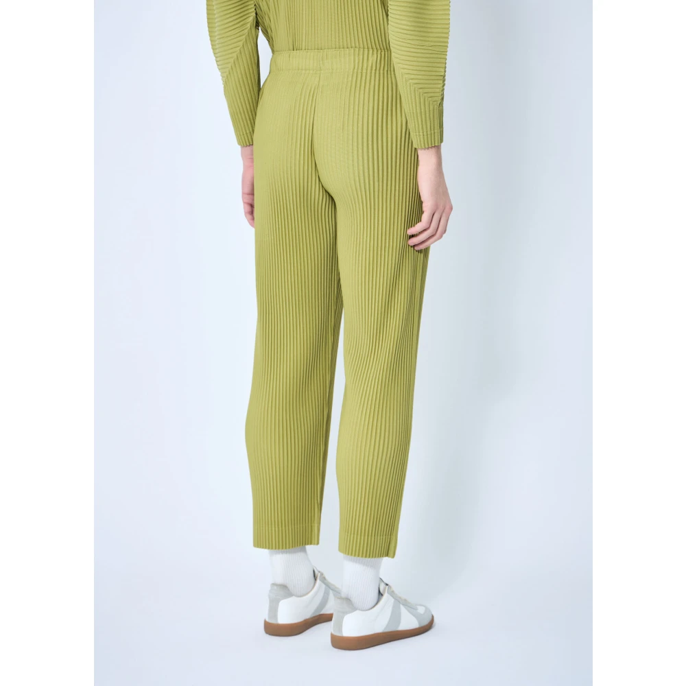 Issey Miyake Geplooide Straight-Leg Broek Green Heren
