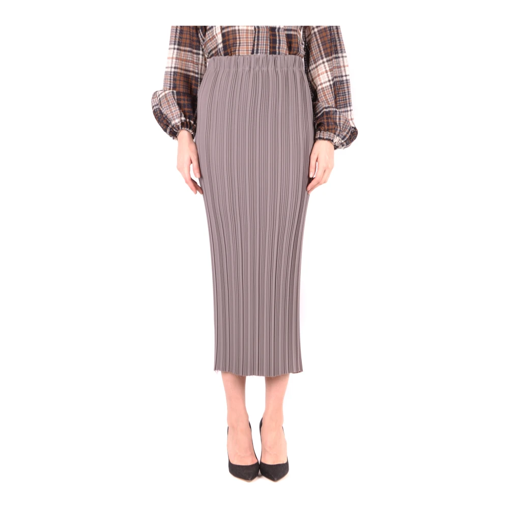 Alysi Women's Gray Midi Skirts, 2XS, Skirt