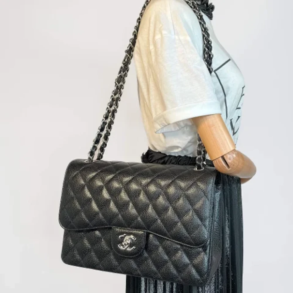 Chanel Vintage Pre-owned Leather handbags Black Dames