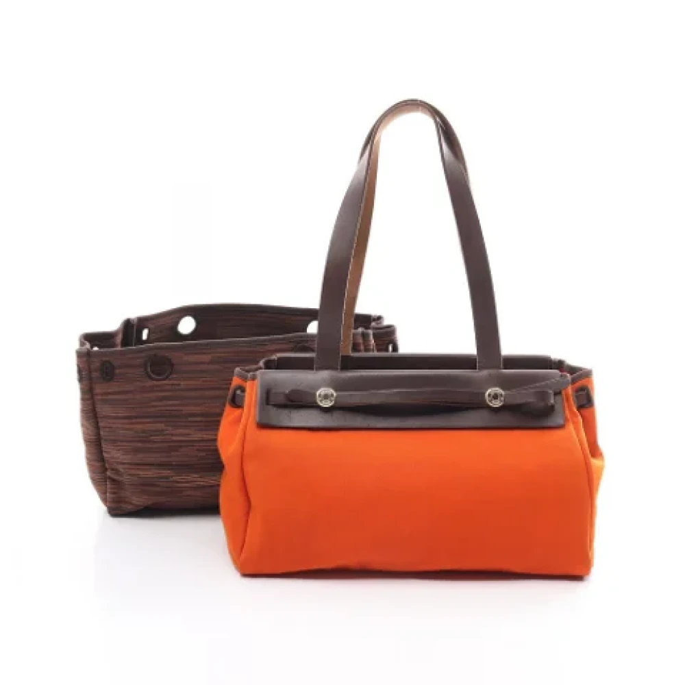 Hermès Vintage Pre-owned Fabric totes Orange Dames