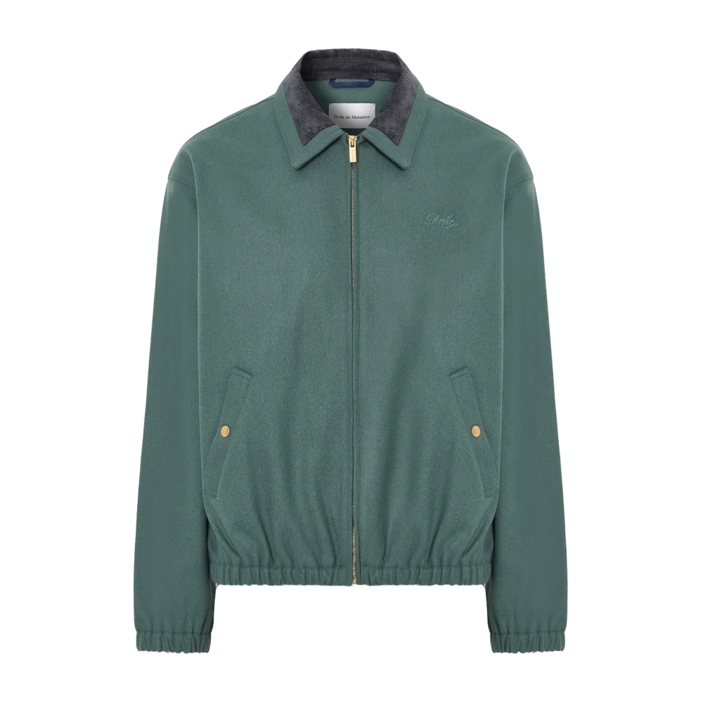Drole de Monsieur Stijlvolle Jassen voor Mannen Green Heren