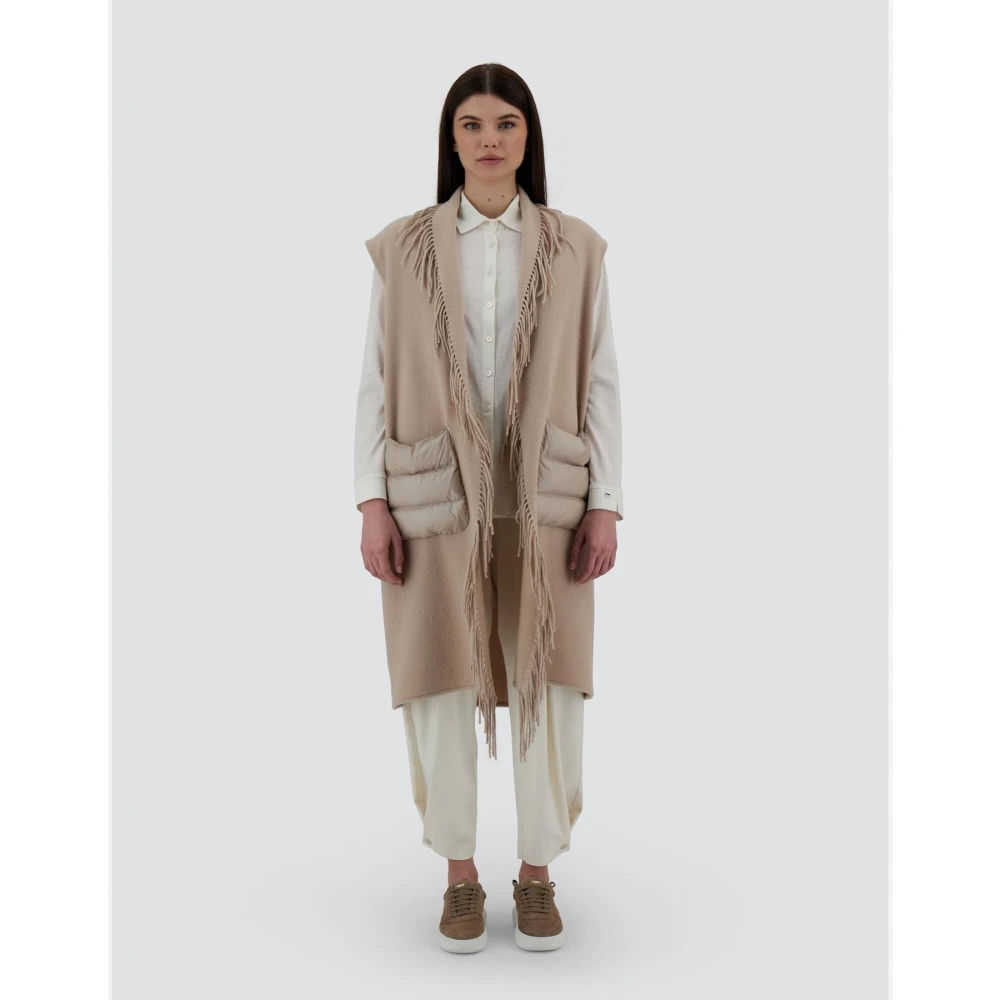 Herno Ultralight Nylon Resort Vest Beige Dames