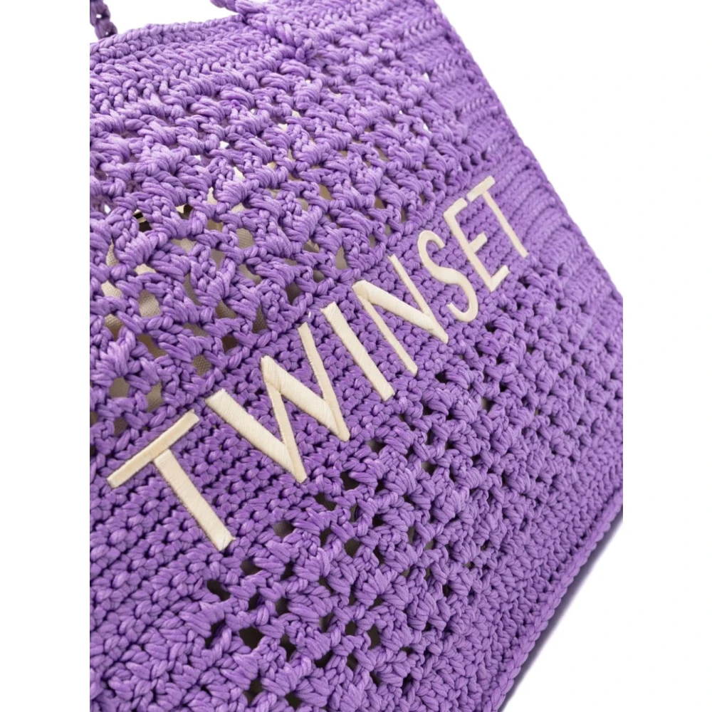 Twinset Paarse Gehaakte Twin-Set Tas Purple Dames