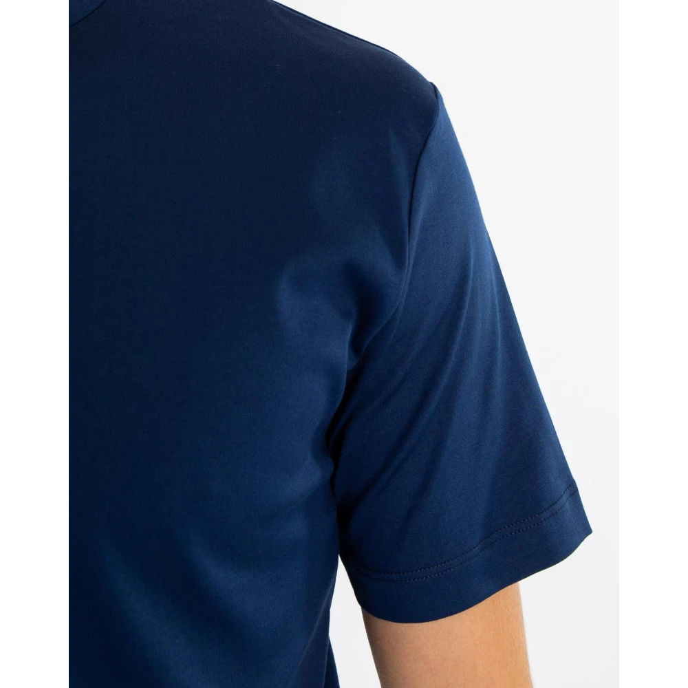 Valenza Interlock Supima T-shirt in wit Blue Heren