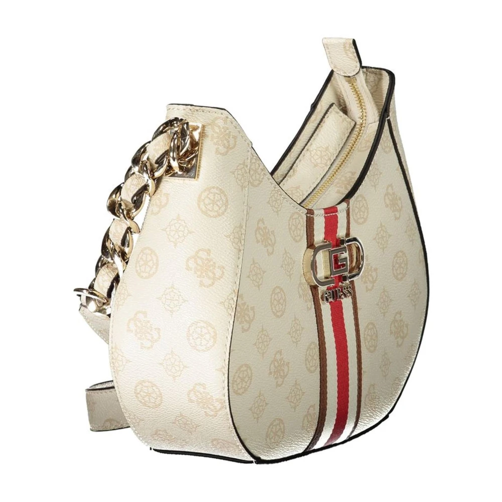 Guess Stijlvolle geweven polyethyleen handtas in beige Dames