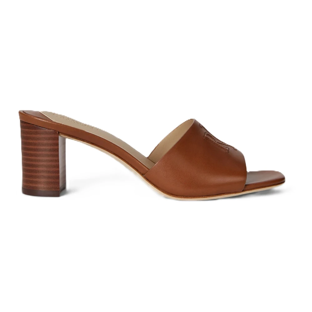 Ralph Lauren Women's Brown Heeled Mules, 8 Uk, Sandals