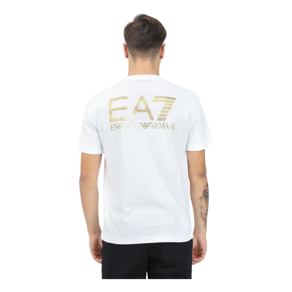 Emporio Armani EA7 Wit T-shirt met korte mouwen en EA7-logo White Heren