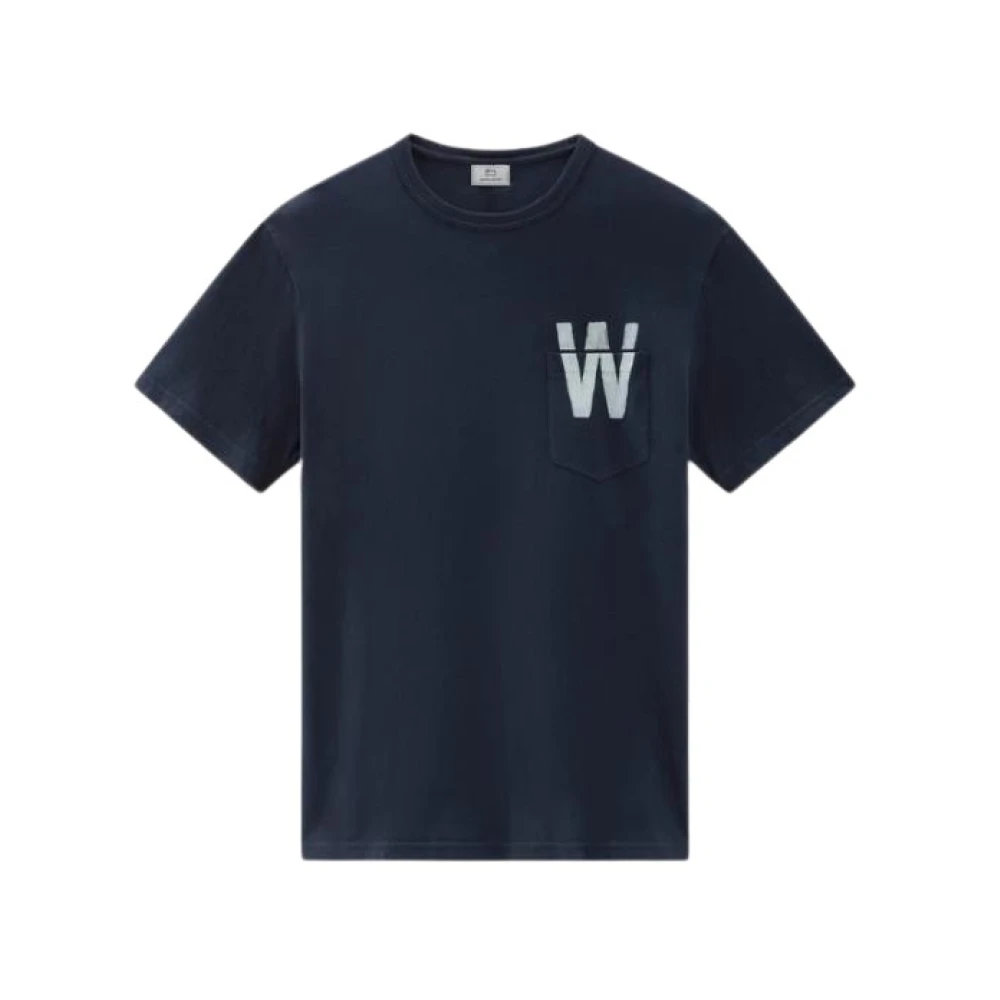 Woolrich Flag T-Shirt navy Blue Heren
