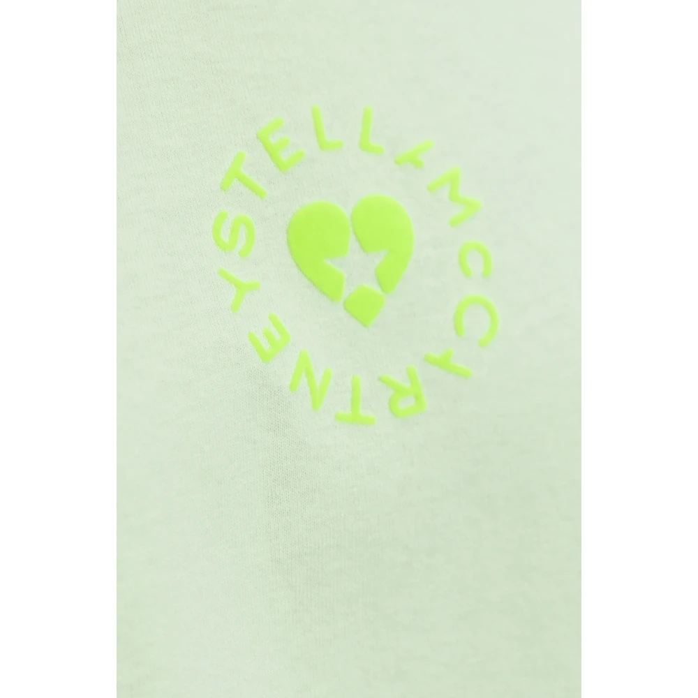 Stella Mccartney T-shirt met logo Green Dames