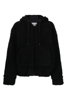 Svart Ull Pufferjacka