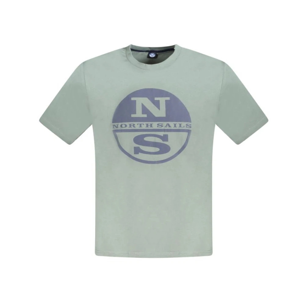 North Sails Groen Katoen T-Shirt Green Heren