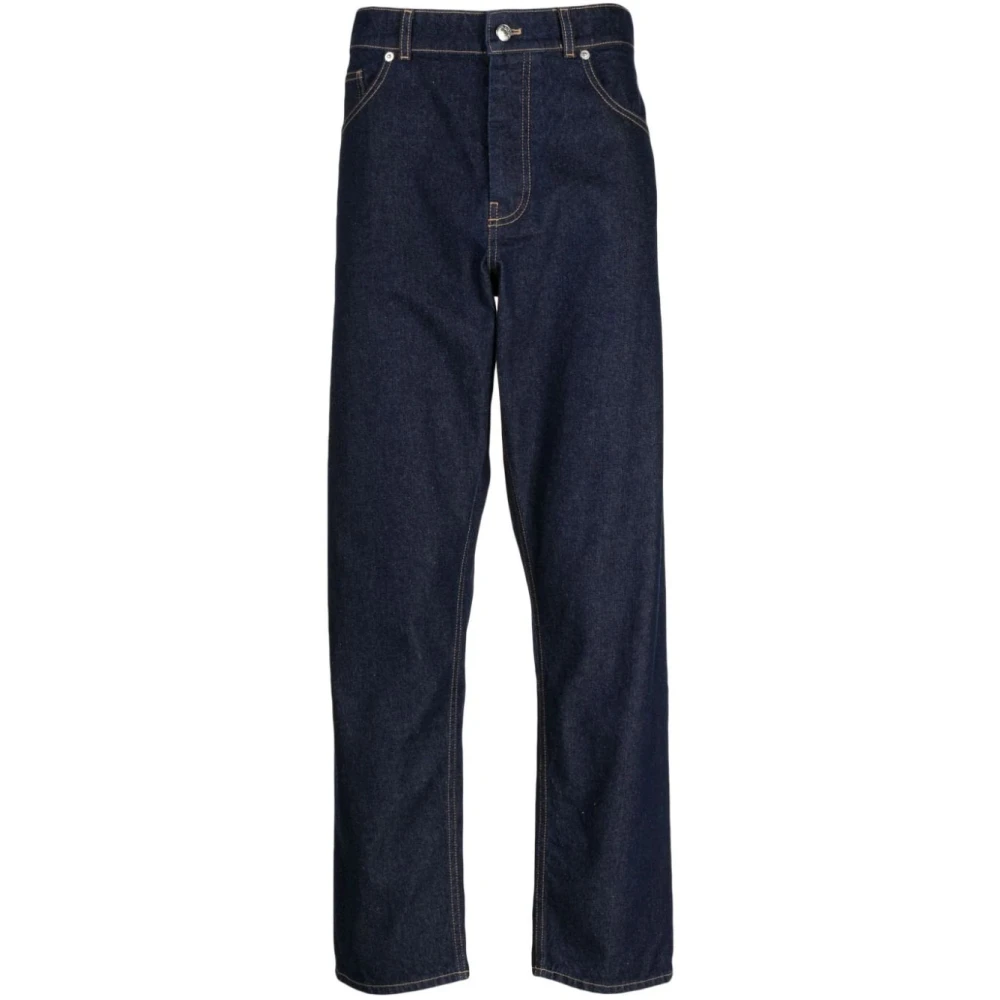 Maison Kitsuné Indigo Denim Tapered Jeans Blue Heren