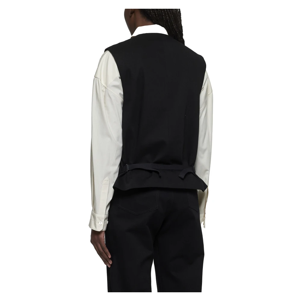 Lemaire Zwarte Jassen Vest Stijlvol Black Heren