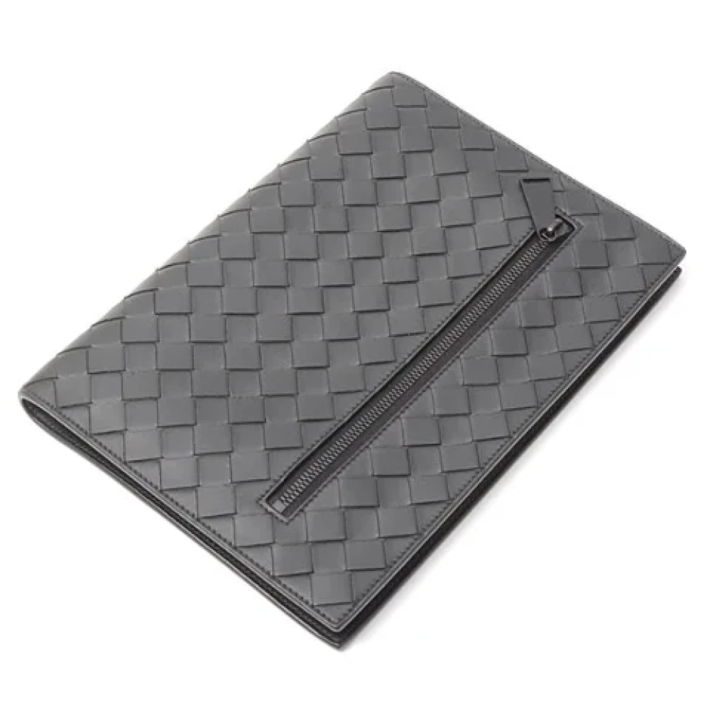 Bottega Veneta Vintage Pre-owned Leather clutches Gray Heren
