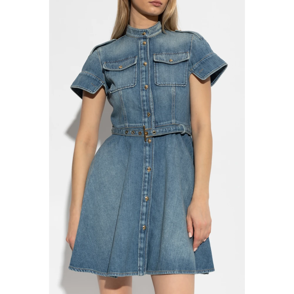 alexander mcqueen Denim jurk Blue Dames