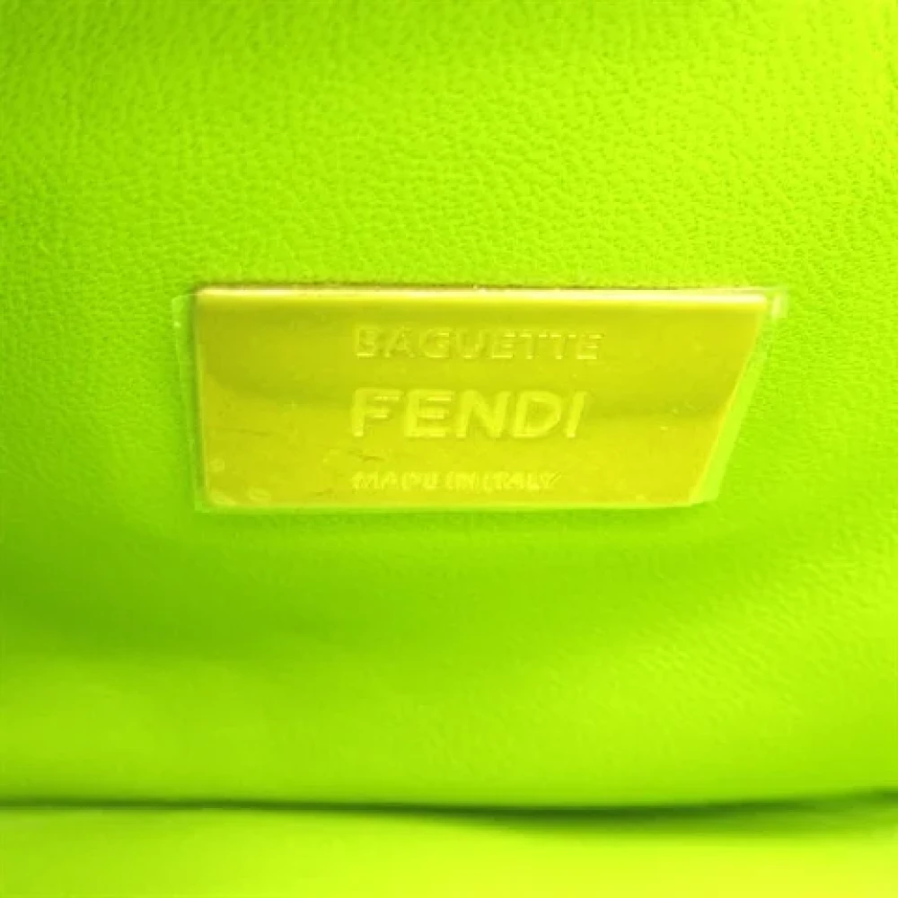 Fendi Vintage Pre-owned Leather crossbody-bags Green Dames