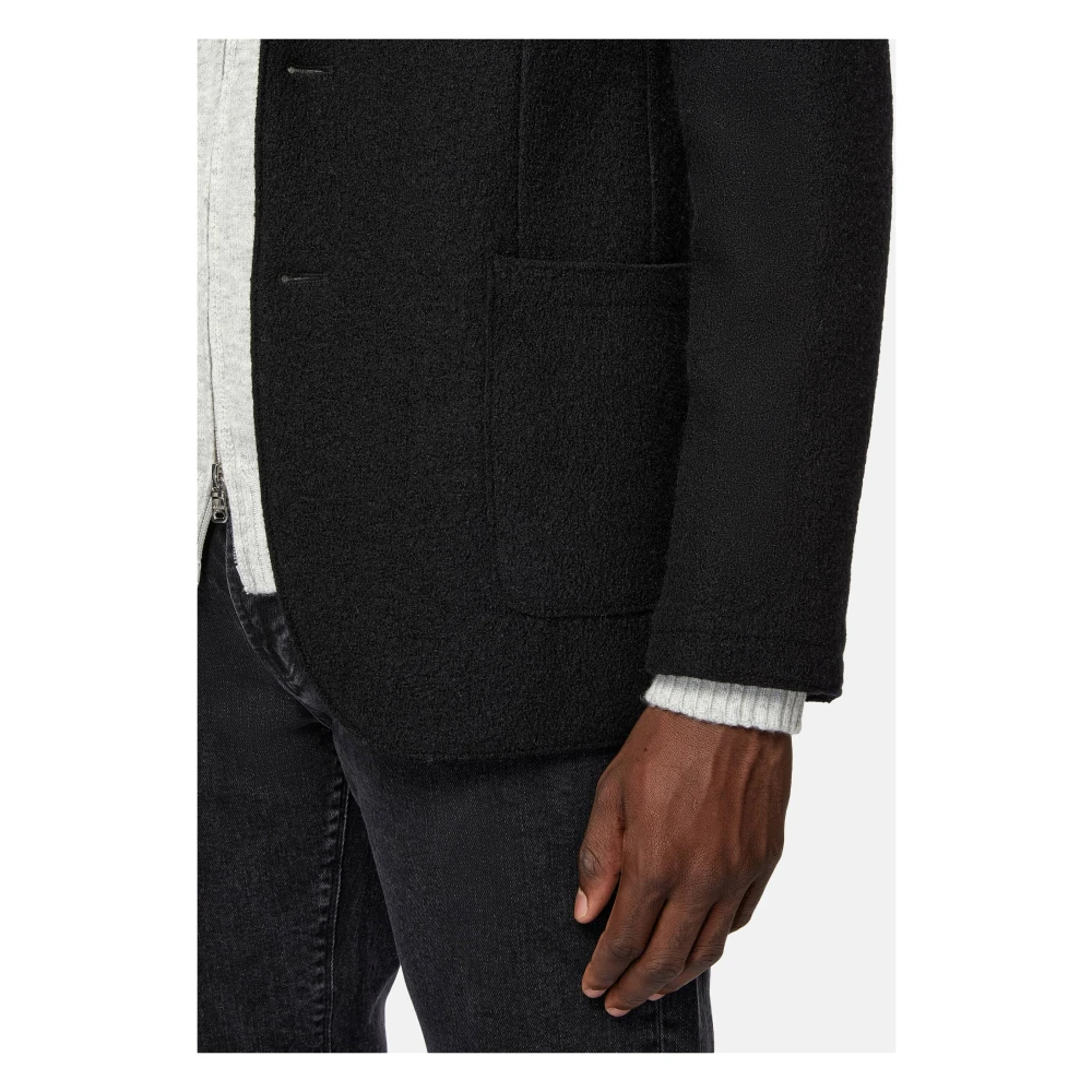 Boggi Milano B Jersey Jasje van zuivere wol Black Heren