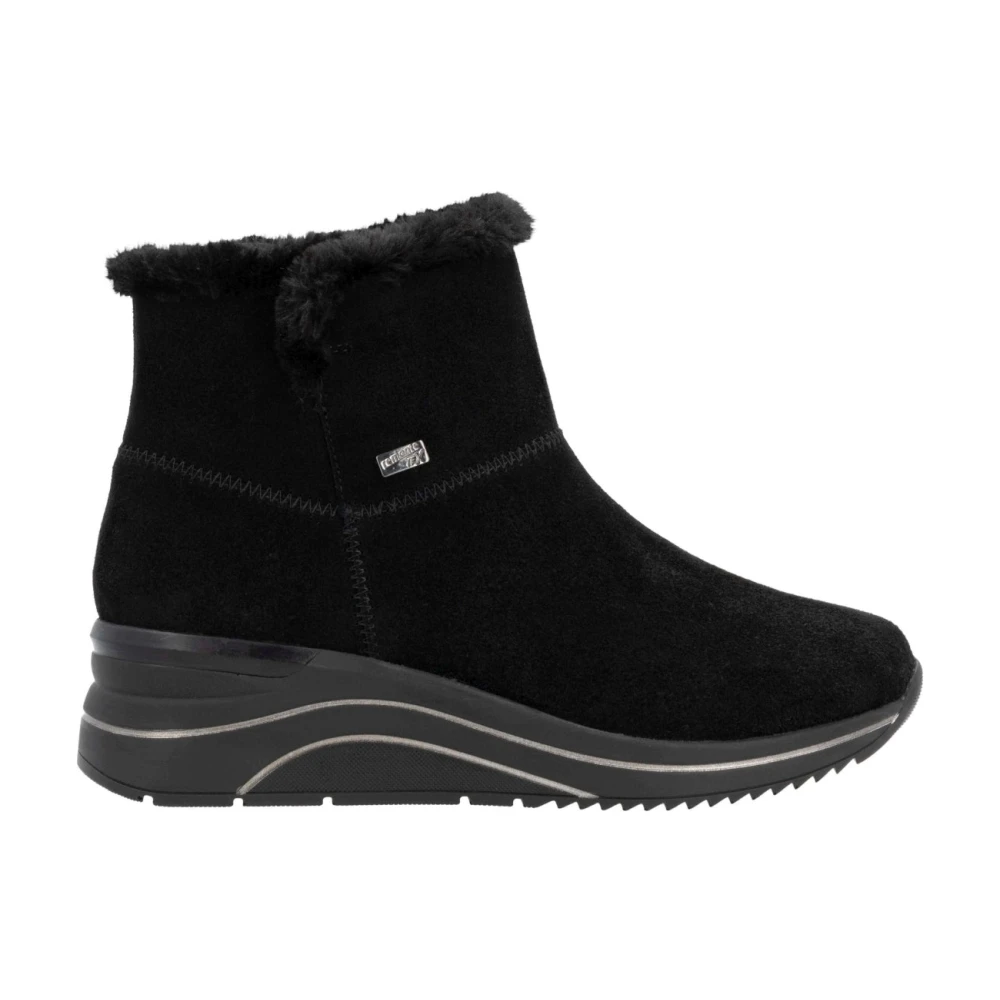 Remonte Women's Black Winter Boots, 4 Uk, Casual Ankle Boots For