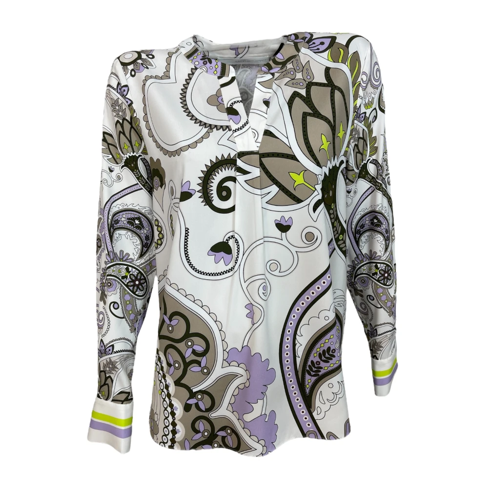 Herzen's Angelegenheit Zijden blouse met stretchstof Multicolor Dames