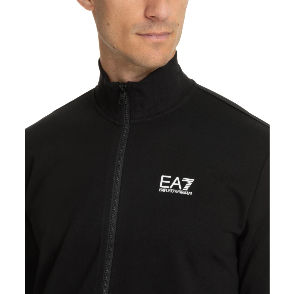 Emporio Armani EA7 Effen Tracksuit met Koord en Rits Black Heren