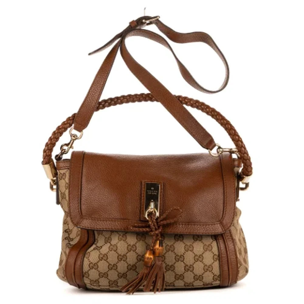 Gucci Vintage Pre-owned Canvas gucci-bags Brown Dames