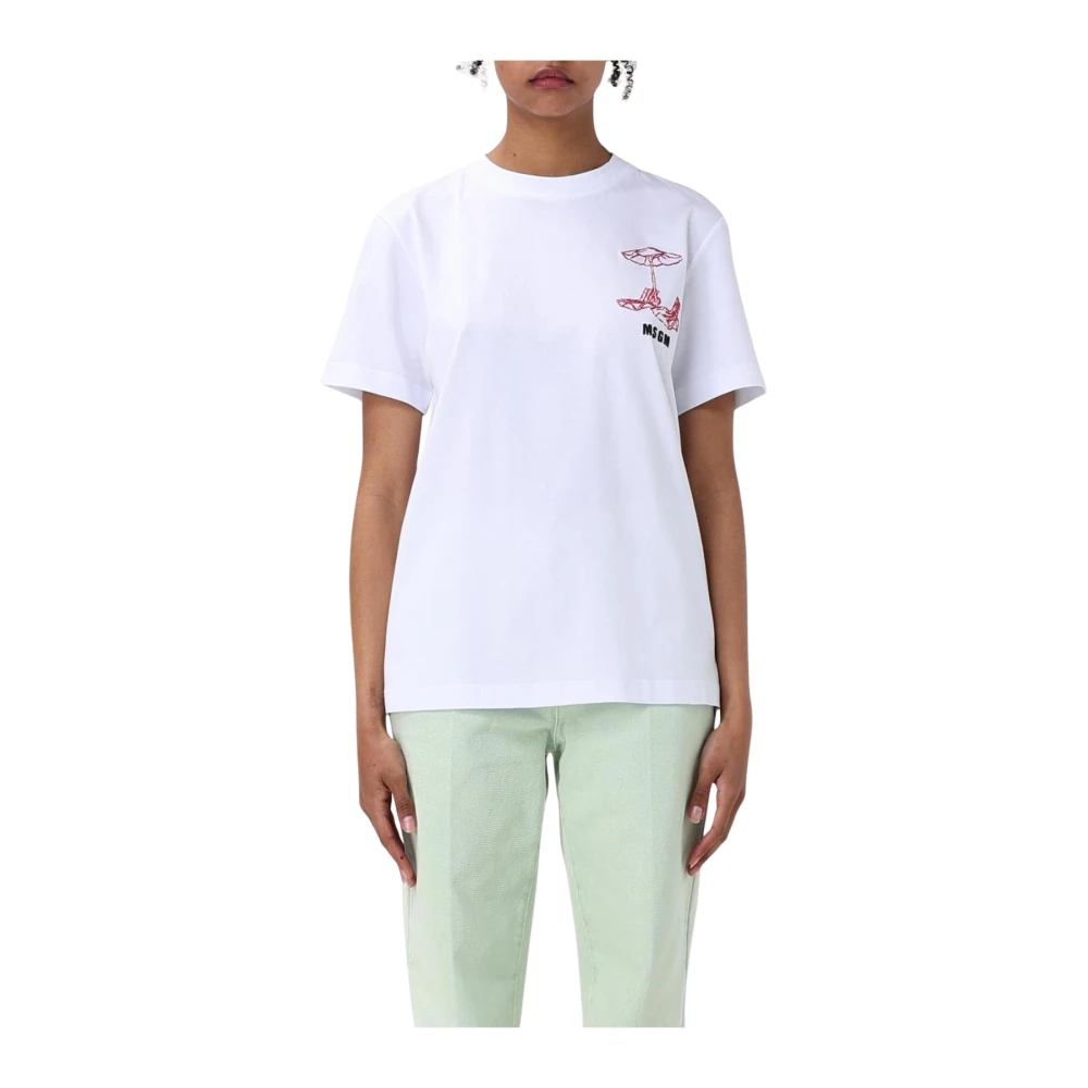 Msgm - Tops > T-Shirts - White - Msgm - Modalova