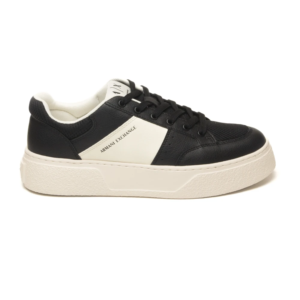 Armani Exchange Herr Svart Skor 41 Eu, Polyester, Xm002627 Sneakers