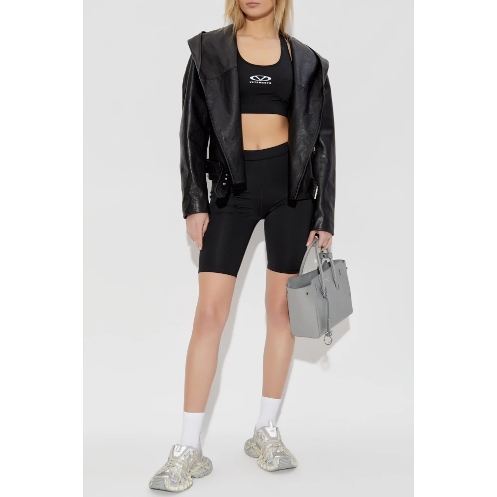 Vetements Top met bandjes voor training Black Dames