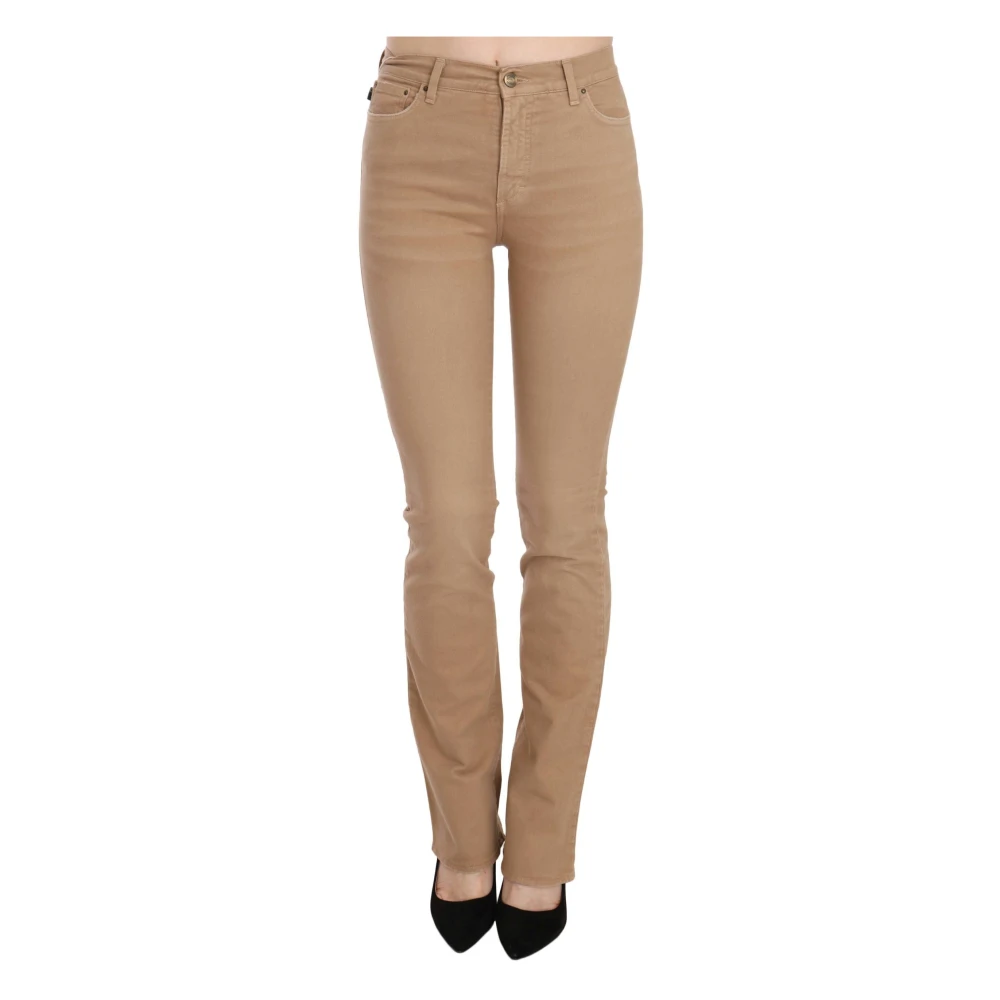 Just Cavalli Women's Brown Italian Chic Mid Waist Skinny Trousers
