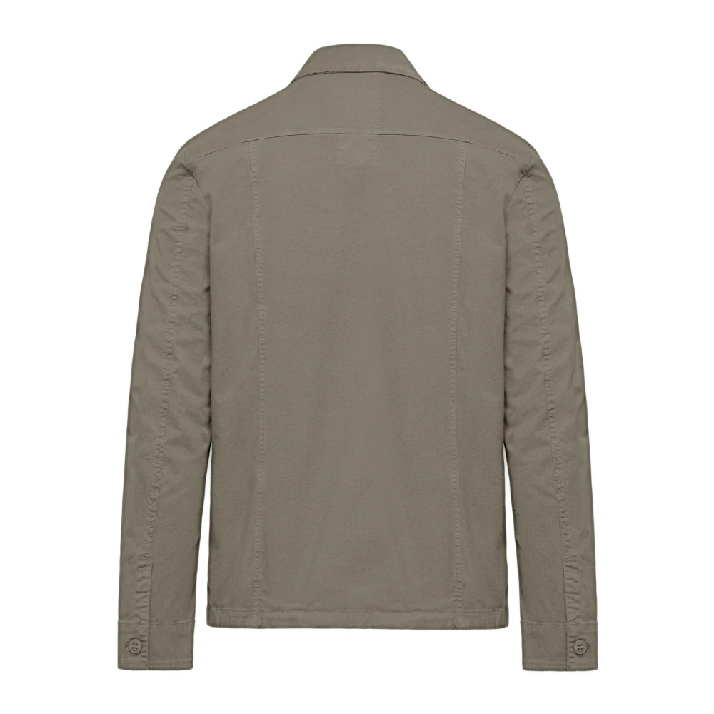 BomBoogie Multi-Pocket Katoen Poplin Overshirt Blue Heren