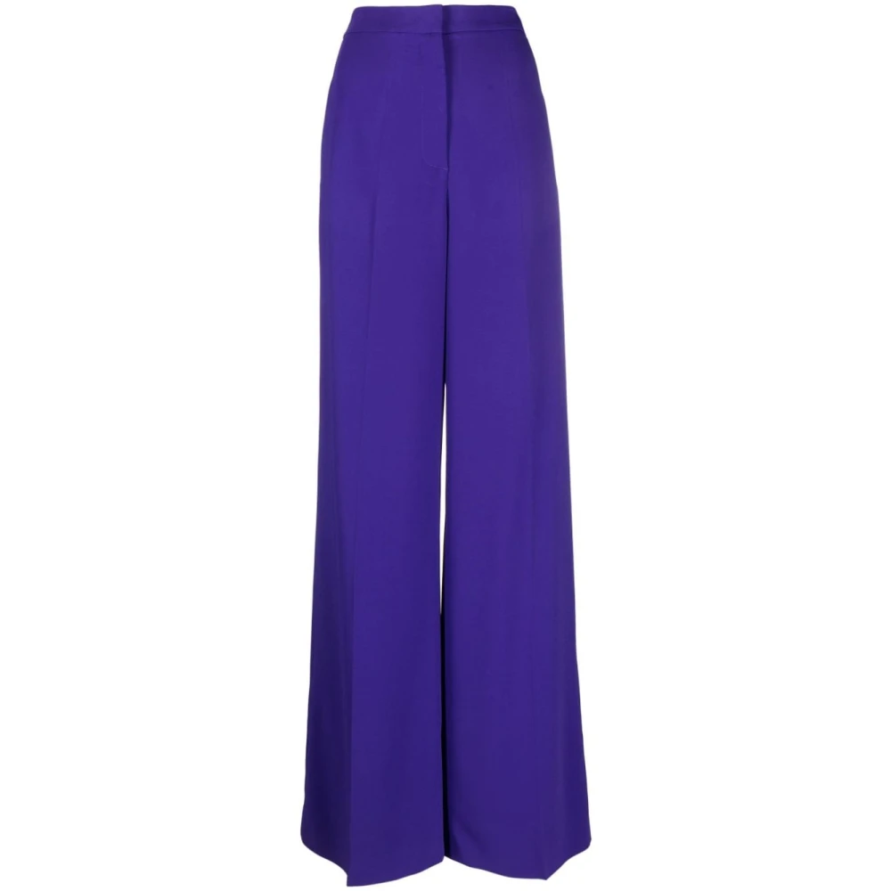 Moschino Elektrisch Paarse Wide-Leg Broek Purple Dames