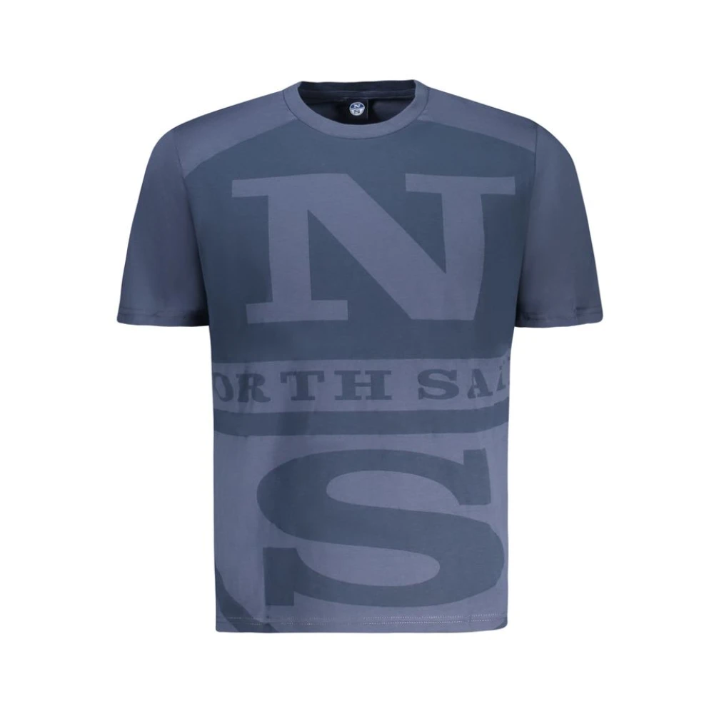 North Sails Blauw Katoen Crew Neck T-Shirt Blue Heren