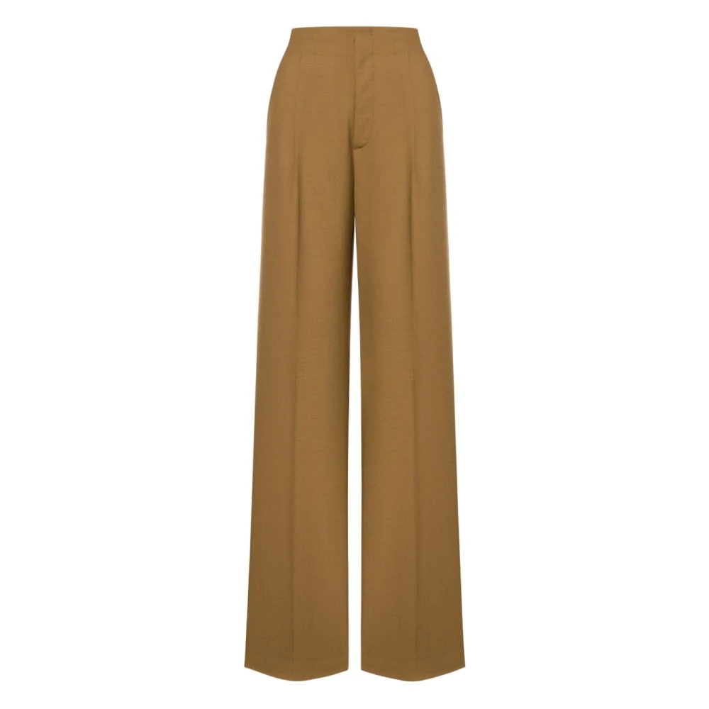 Alberta Ferretti Women's Brown Wide Trousers, 2XS, Trousers For