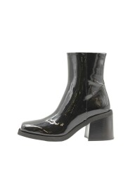 Schwarzer Lacklederstiefel - Größe 41