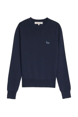 Blue Fox Motif Sweater