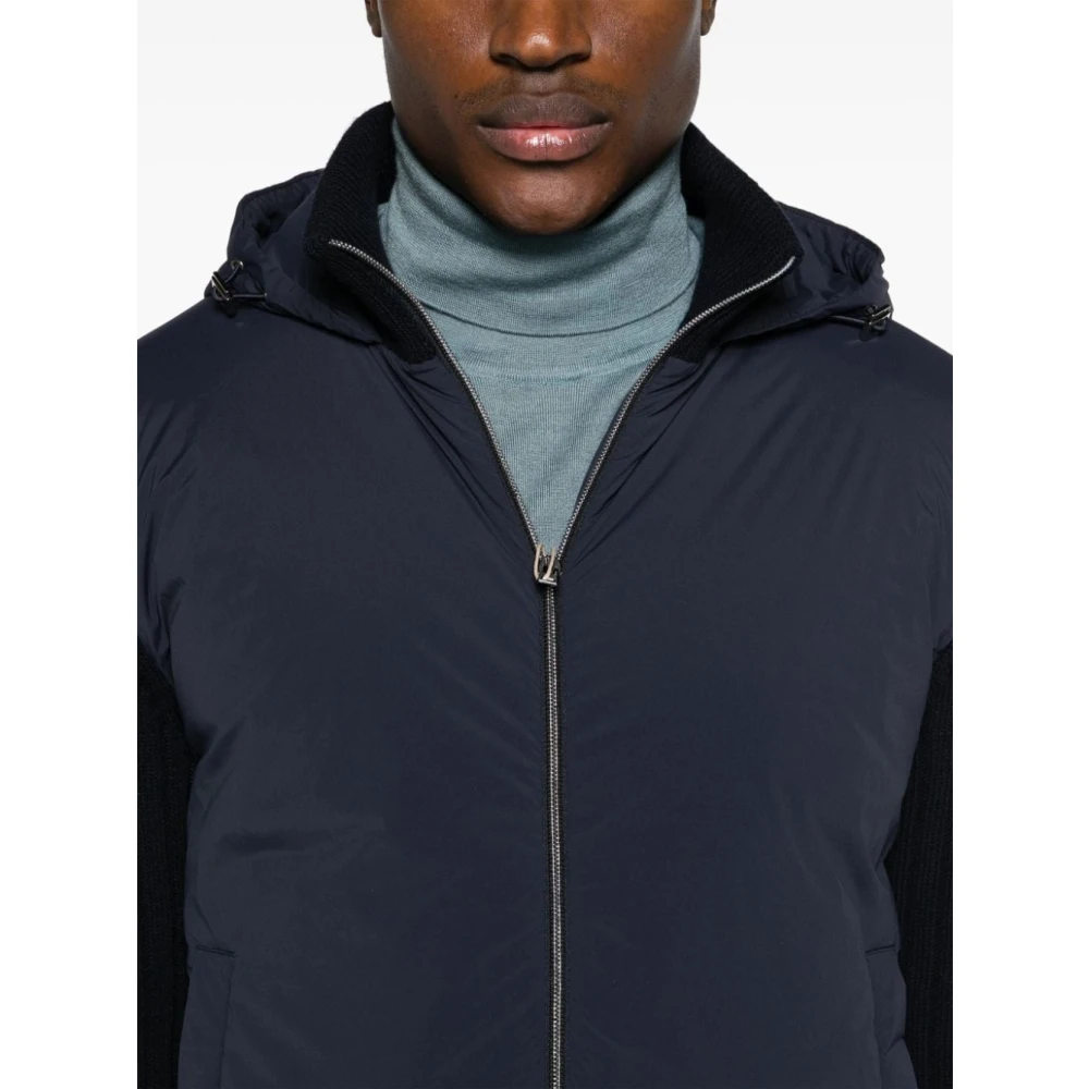 Herno Blauwe wollen trui Blue Heren