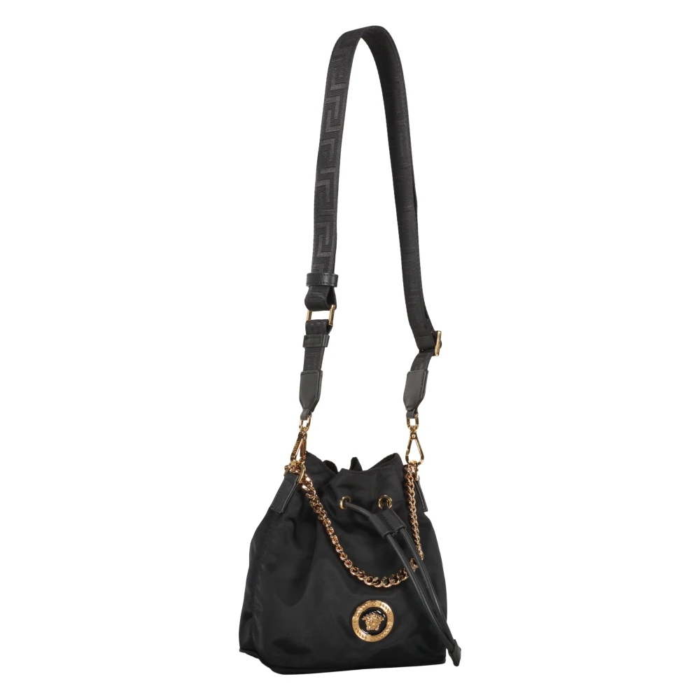 Versace Trekkoord Emmerzak met Leren Details Black Dames