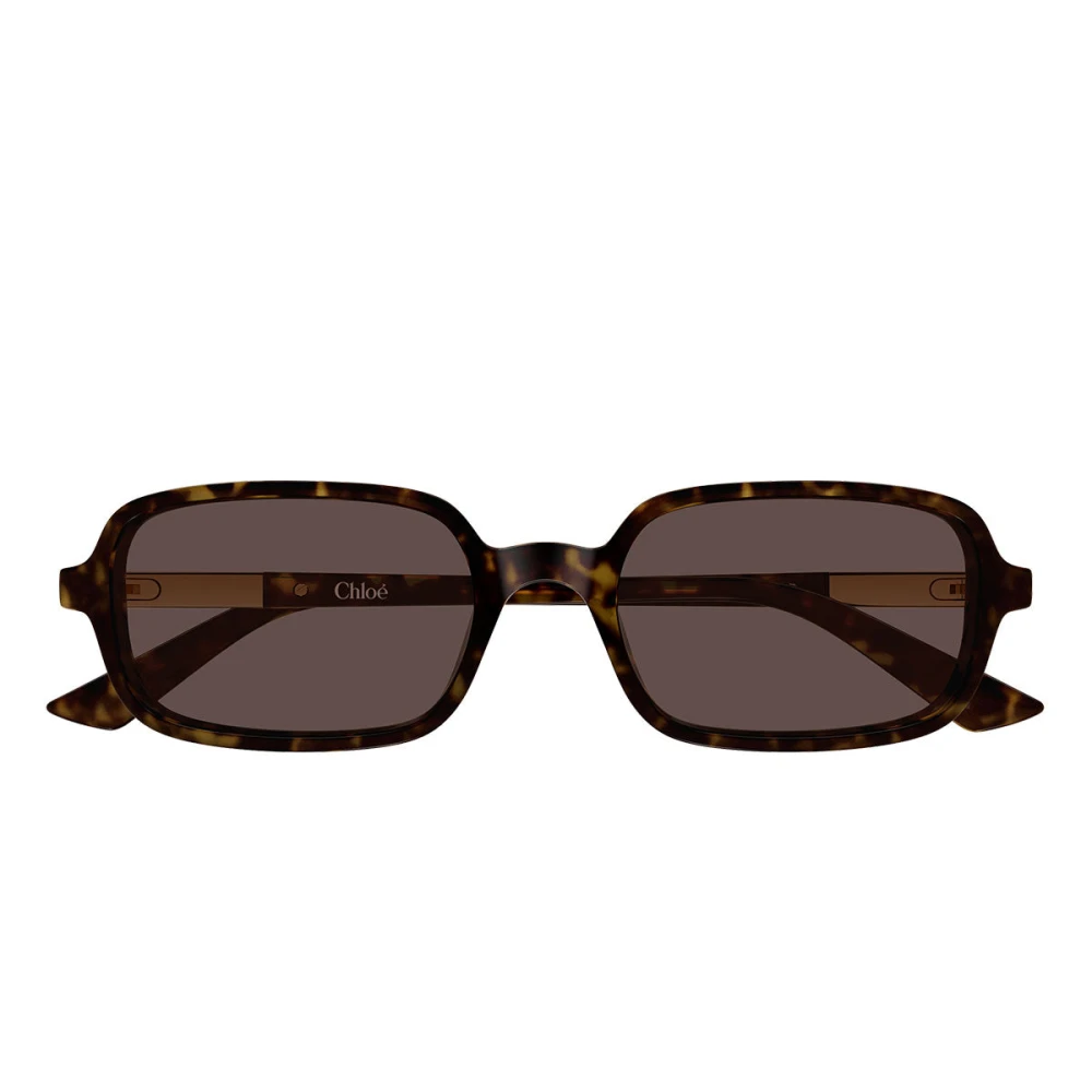 Chloé Unisex Brown Rectangular Sunglasses