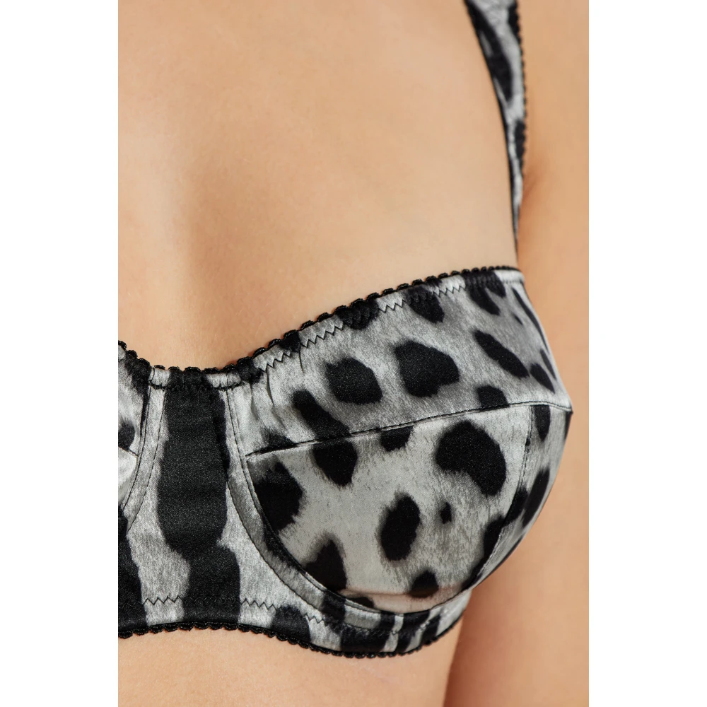 Dolce & Gabbana Zijden beha met dierenprint Gray Dames