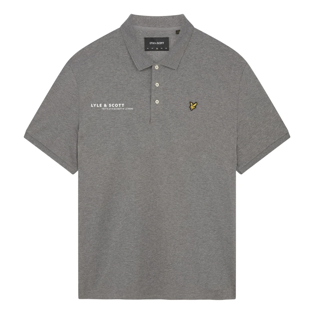 Lyle & Scott Gecoördineerd Print Polo Shirt Gray Heren