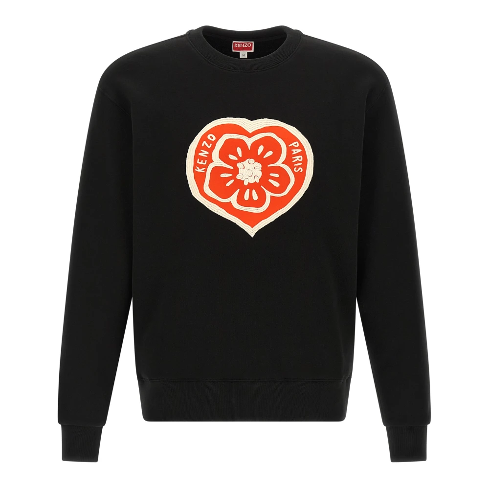 Kenzo Herr Svart Sweatshirts & Hoodies S, Bomull, Boke Heart Sweatshirt