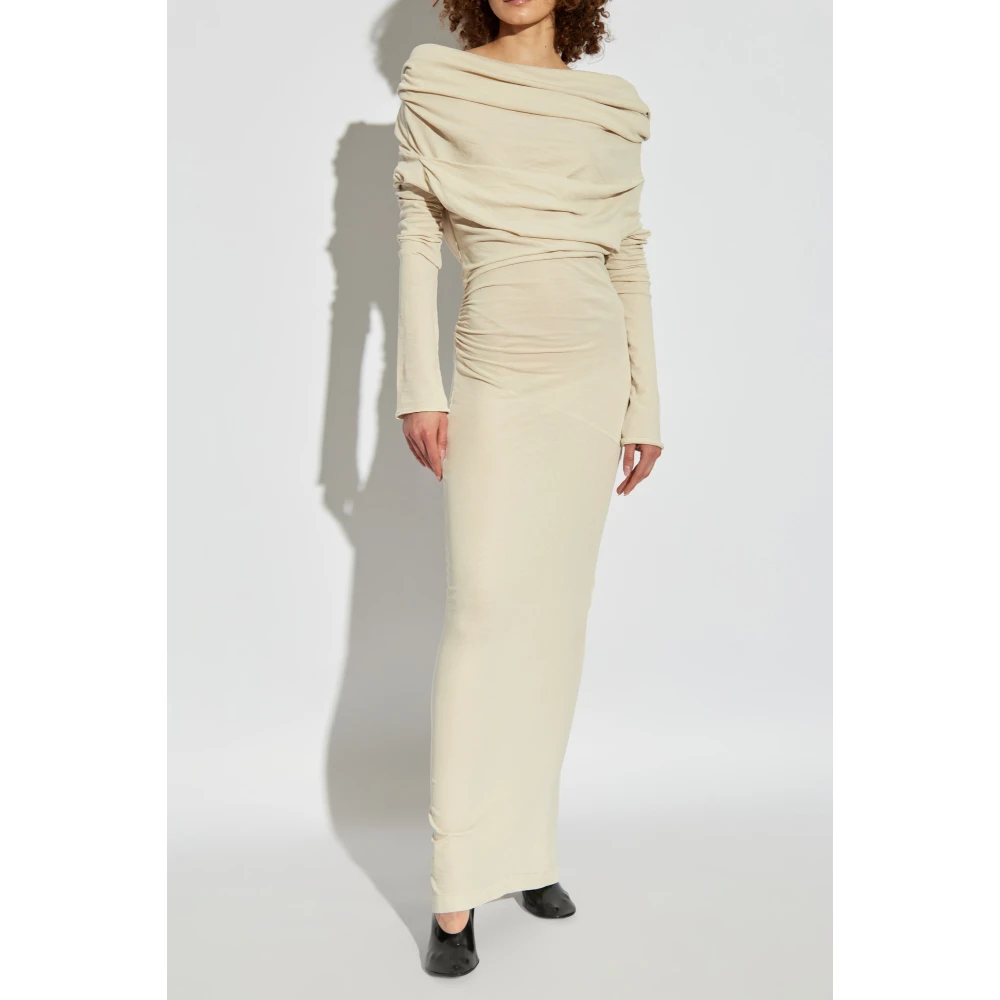 Entire Studios Gebonden Midi Jurk Beige Dames