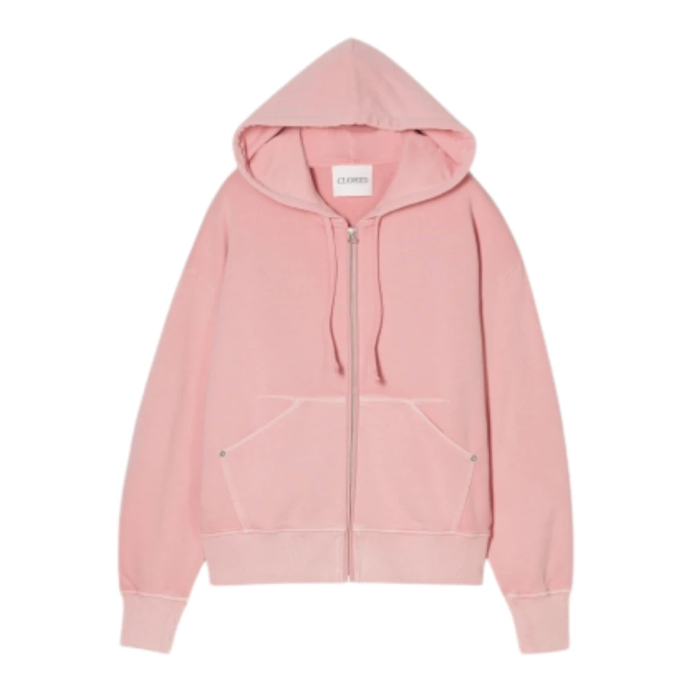 Closed Women's Pink Felpa Hoodie - Zip-Throughs - M - Sweatshirts & Hoodies