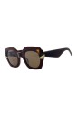 hexagonal-marron-translucide-lunettes-de-soleil