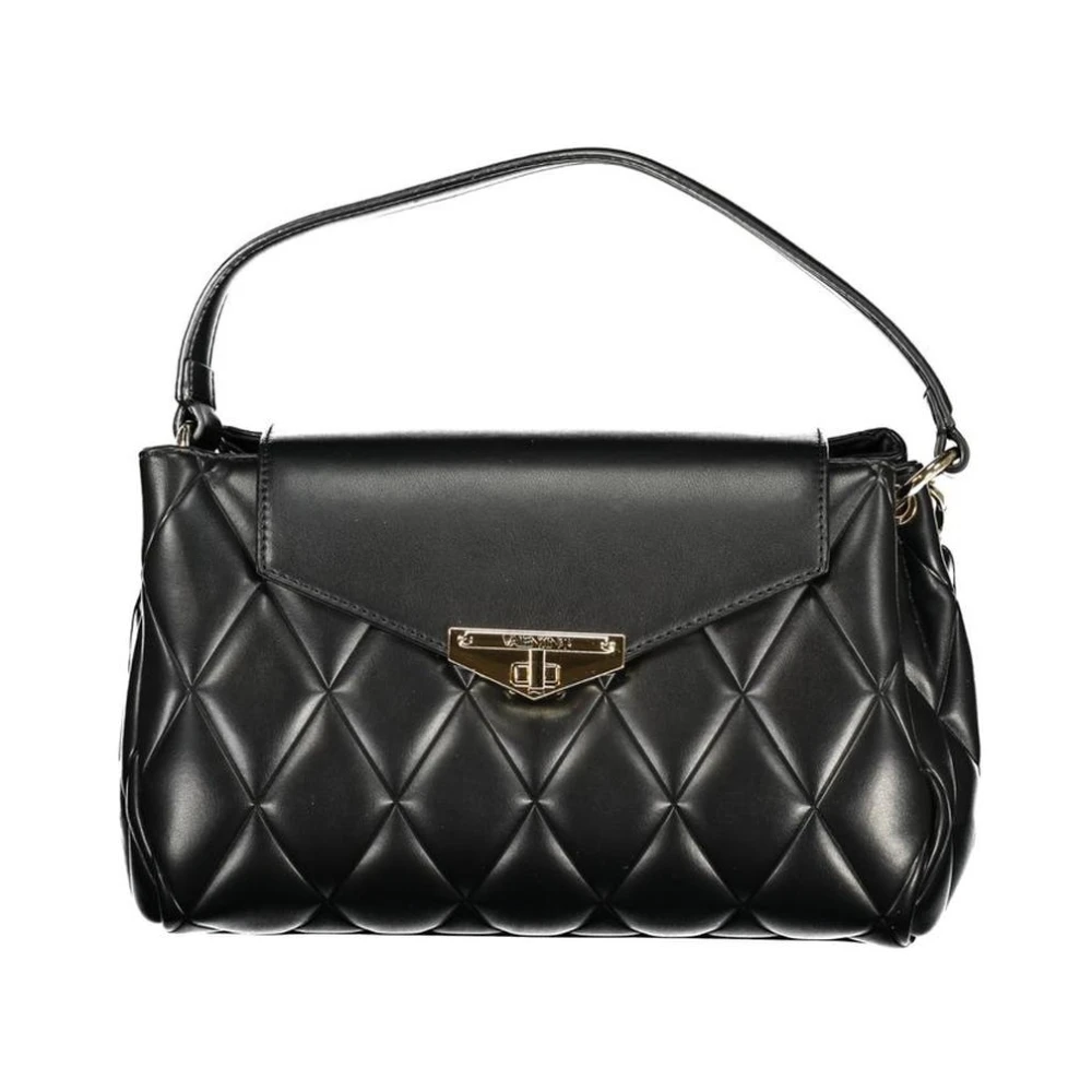 Valentino Women's Black Polyethylene Handbag With Textured Finish - Handbags - One Size - Bags